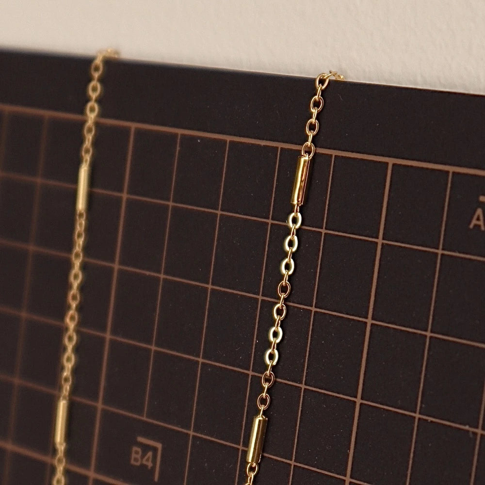 N206 stainless bar chain necklace