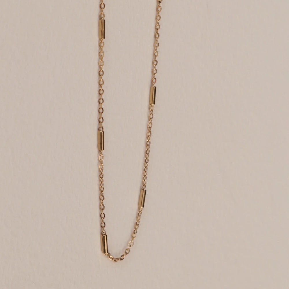 N206 stainless bar chain necklace
