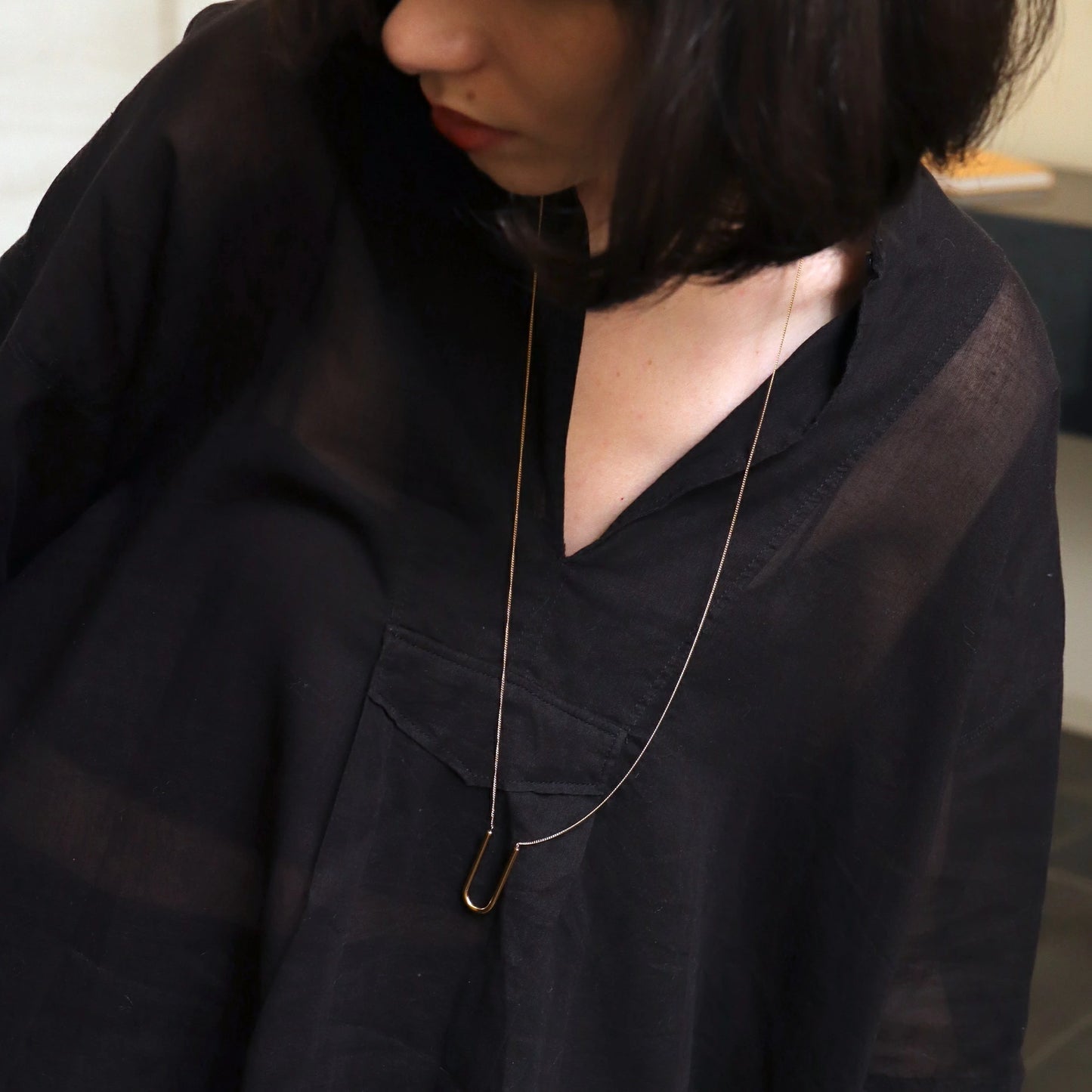 N208 stainless U-shape pendant