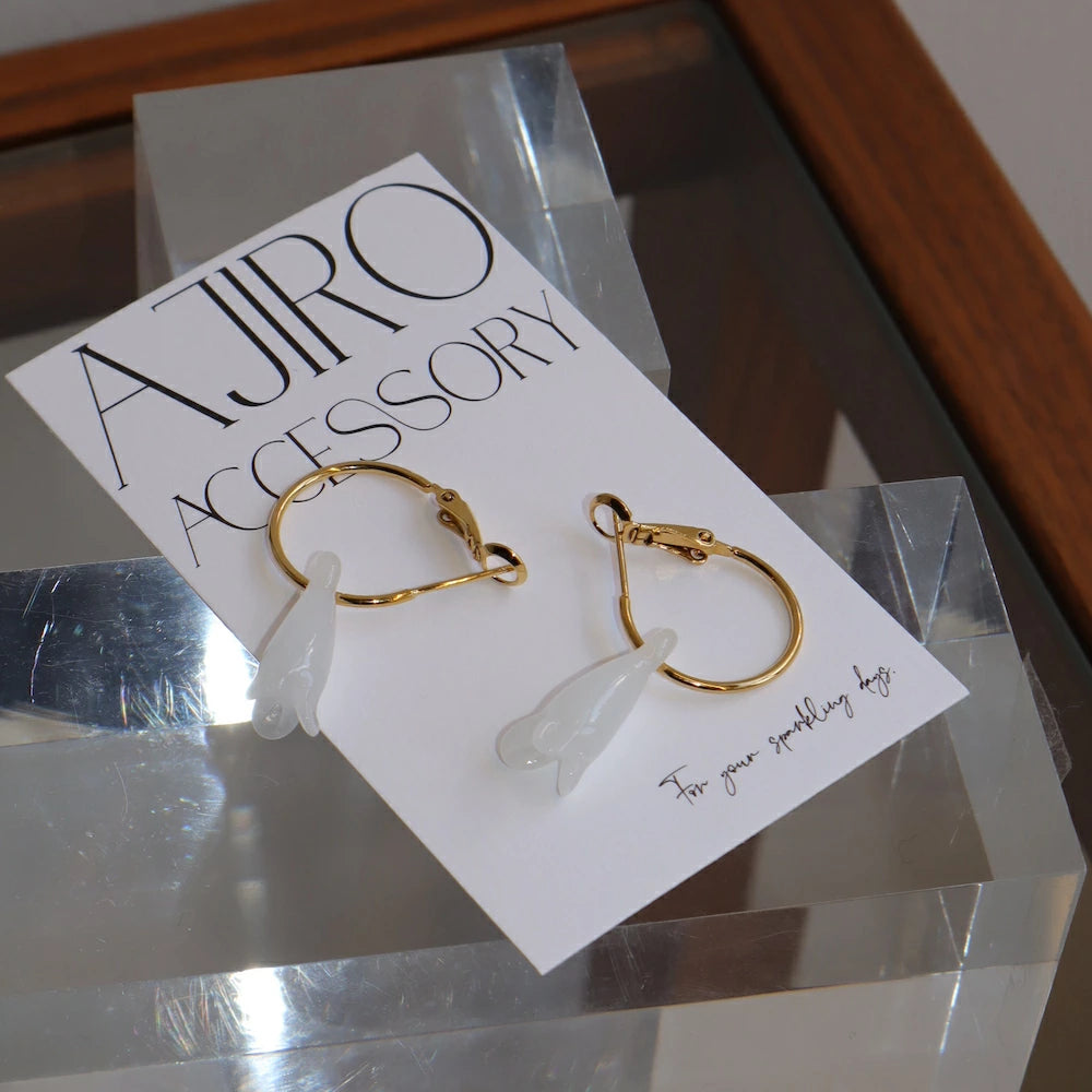 P399 stainless drop flower hoop pierce
