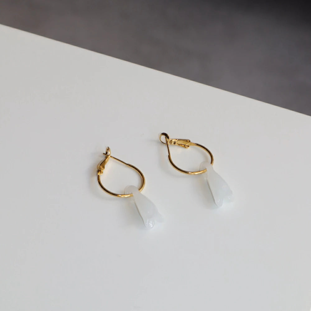 P399 stainless drop flower hoop pierce