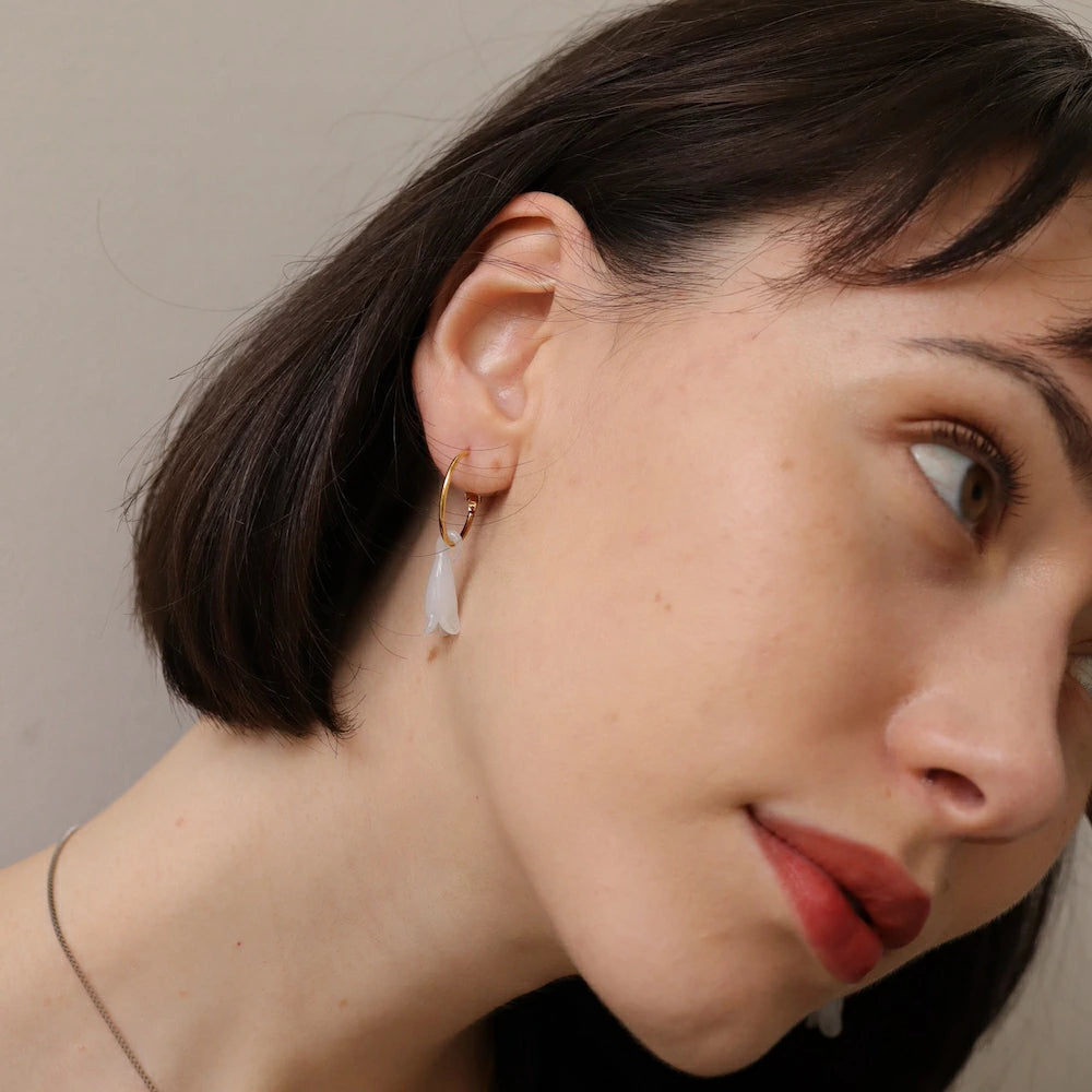 P399 stainless drop flower hoop pierce