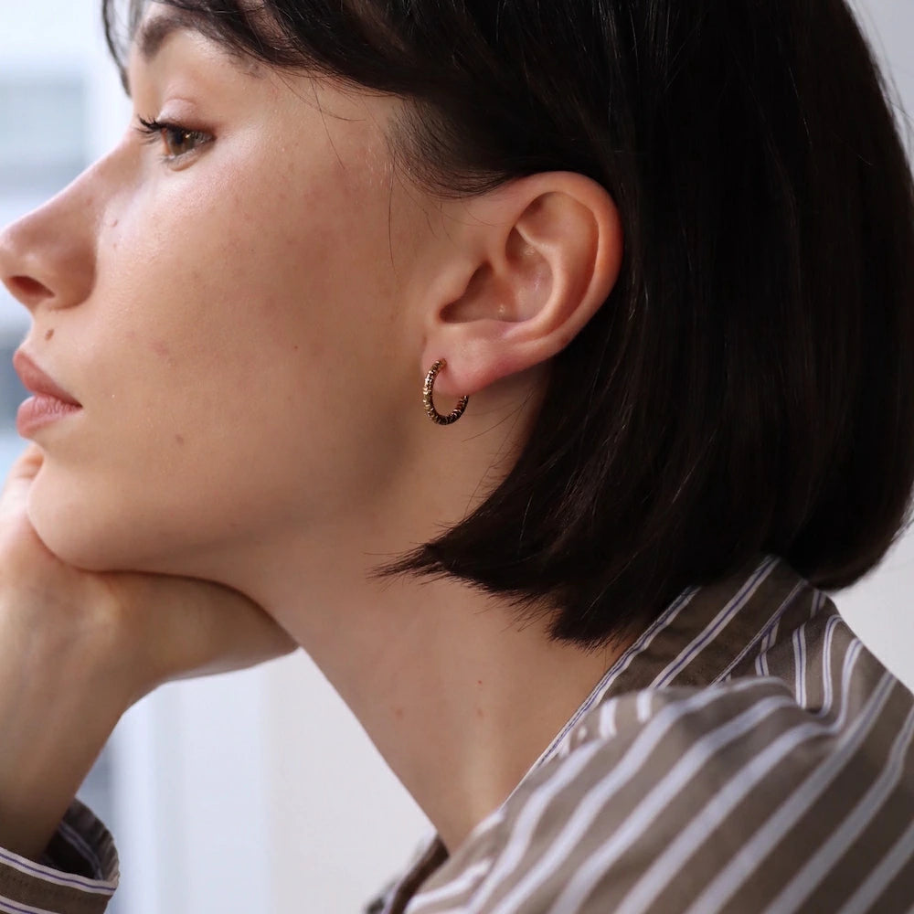 P401 stainless cut design hoop pierce