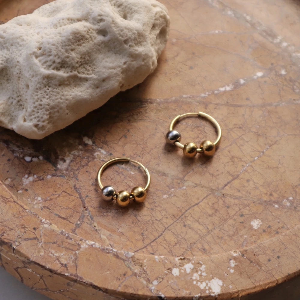 P407 stainless bi-color ball hoop pierce
