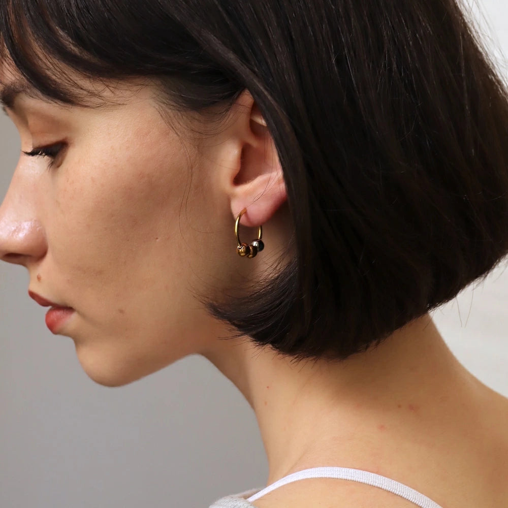 P407 stainless bi-color ball hoop pierce