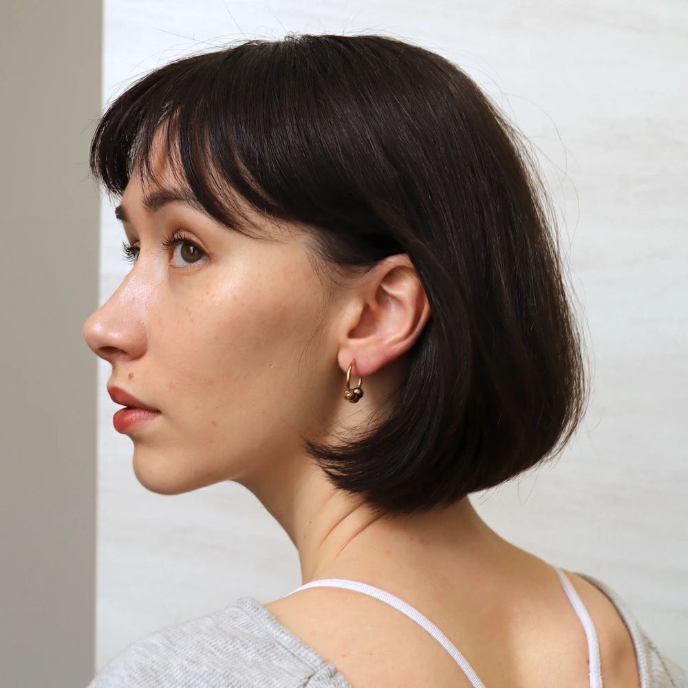 P407 stainless bi-color ball hoop pierce