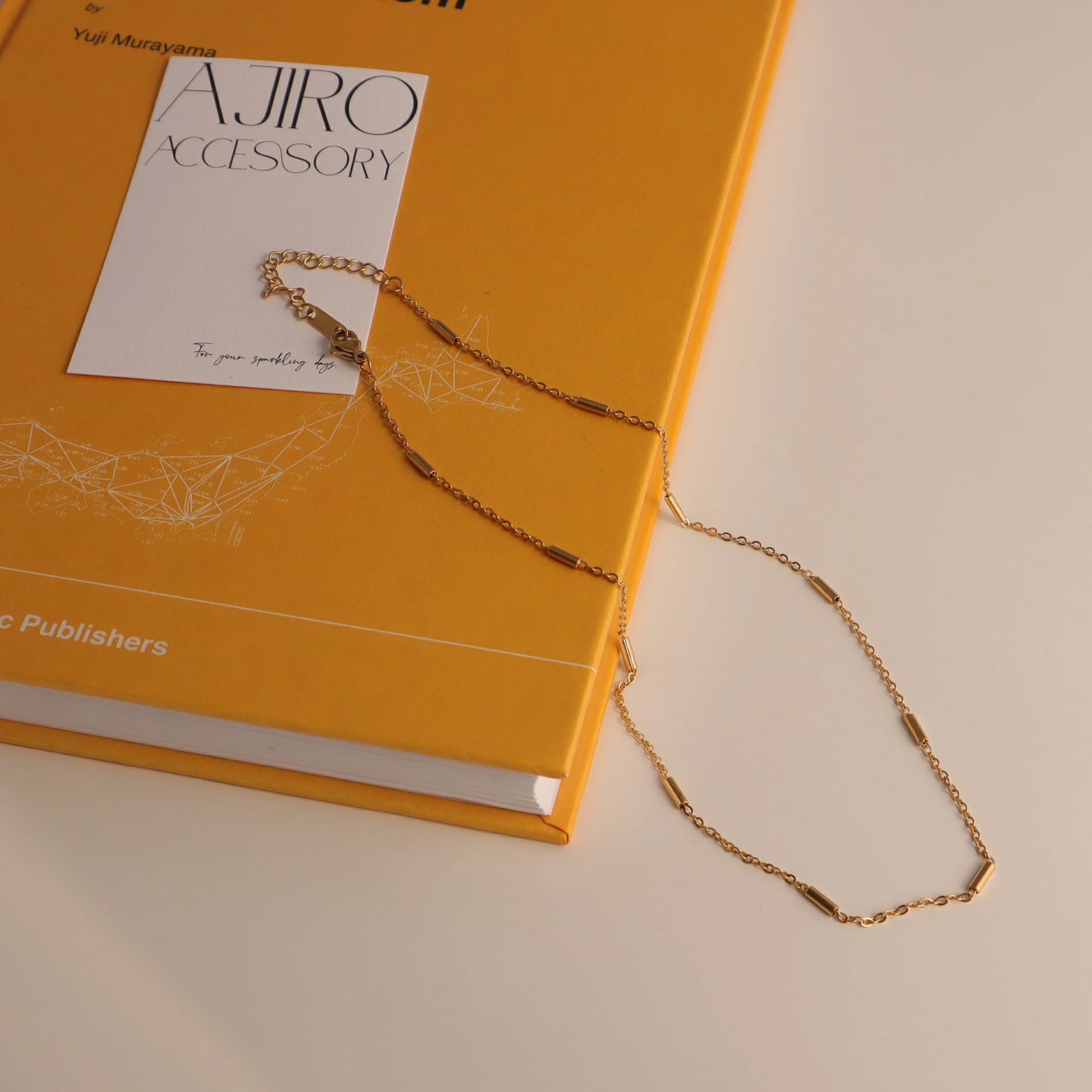N206 stainless bar chain necklace