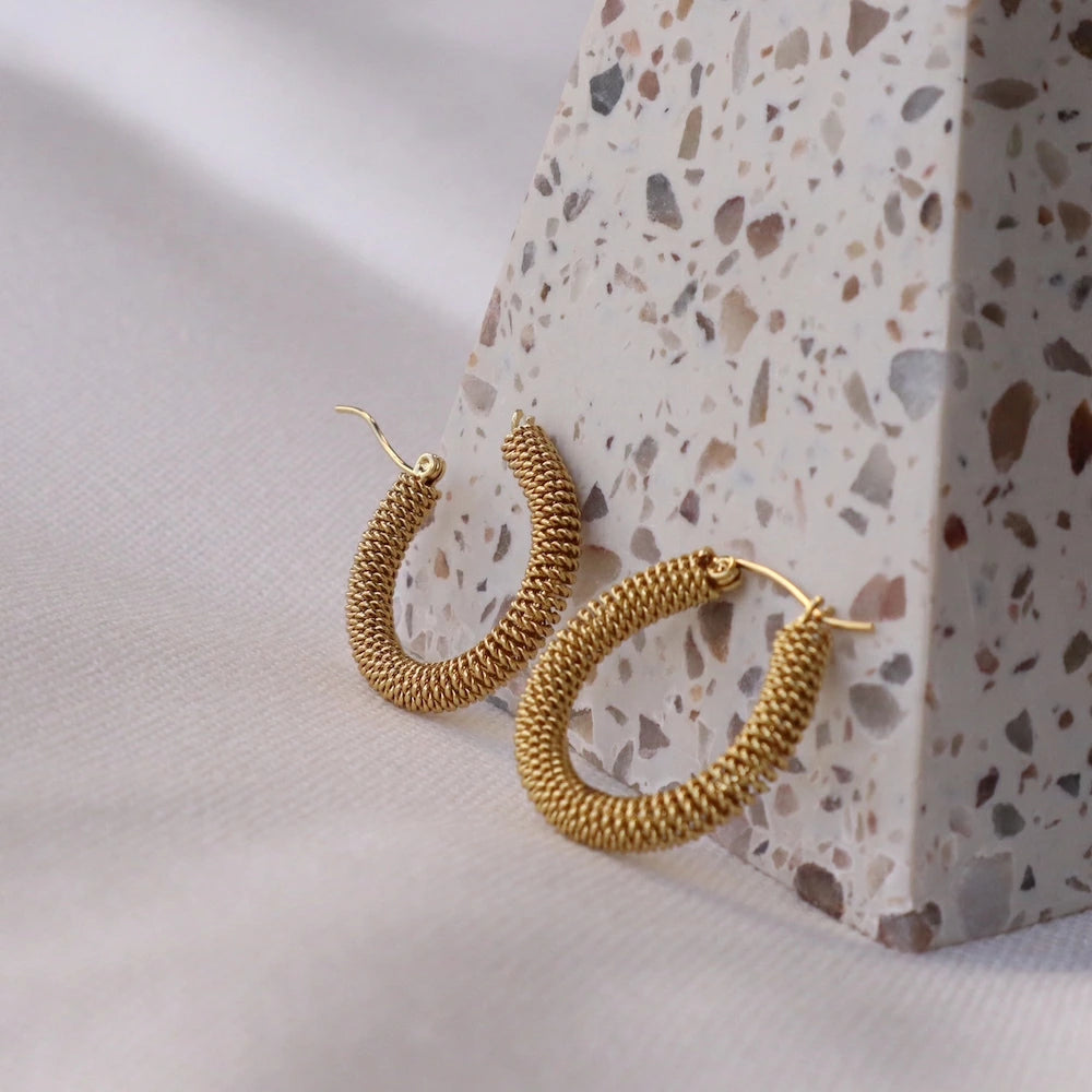 P411 stainless oversized mesh hoop pierce