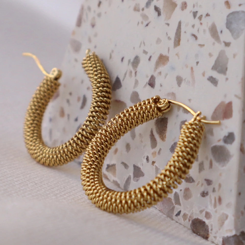 P411 stainless oversized mesh hoop pierce