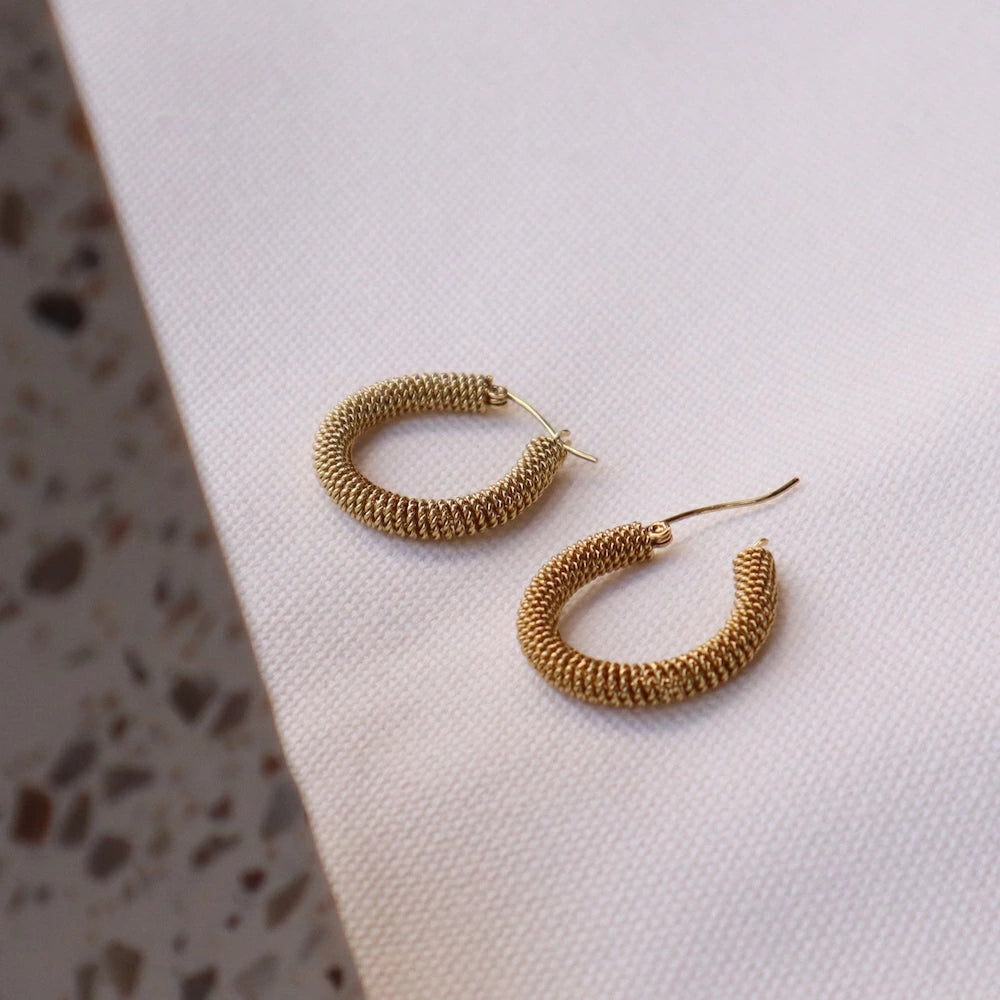 P411 stainless oversized mesh hoop pierce