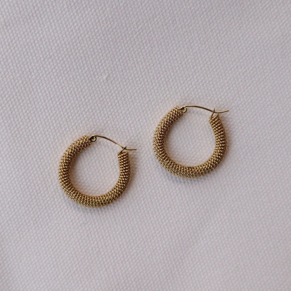 P411 stainless oversized mesh hoop pierce