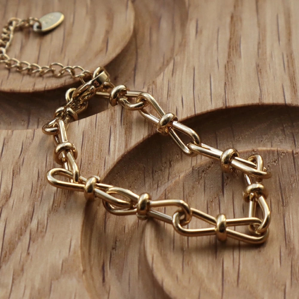 N212 stainless ribbon chain bracelet