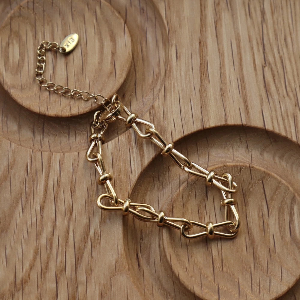 N212 stainless ribbon chain bracelet