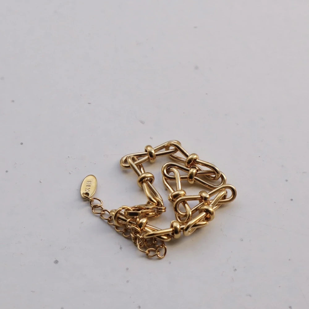 N212 stainless ribbon chain bracelet