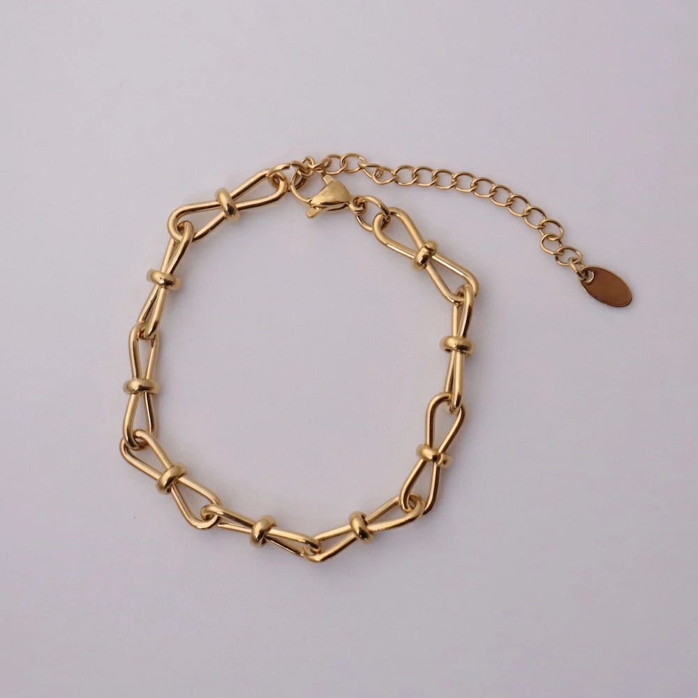 N212 stainless ribbon chain bracelet
