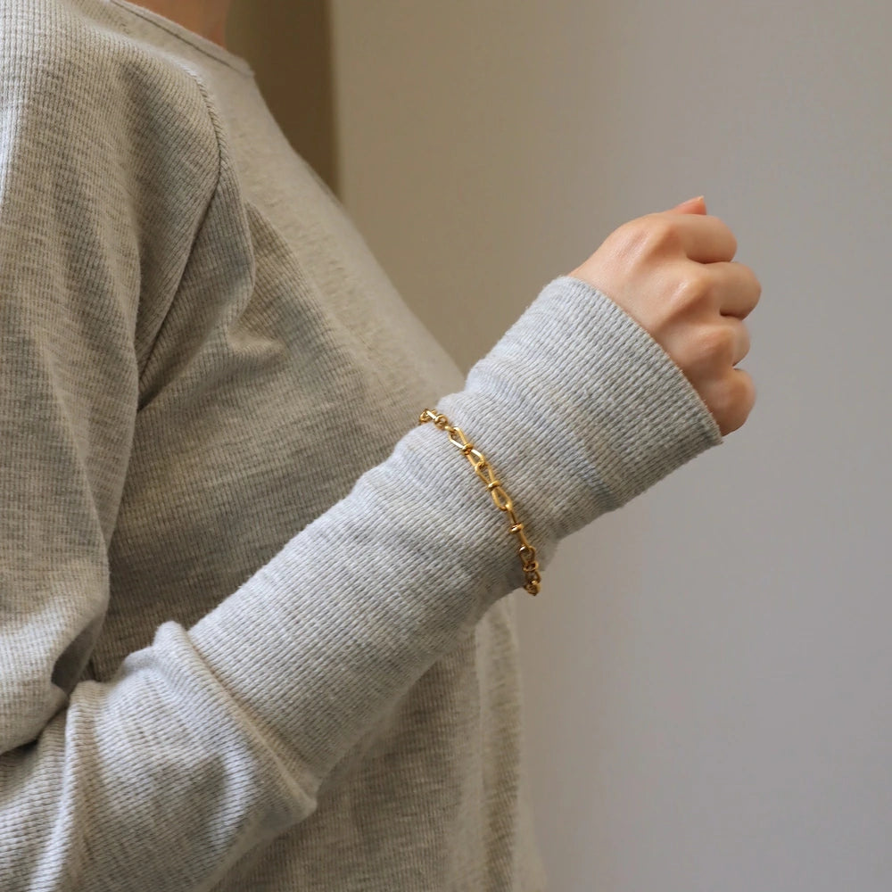 N212 stainless ribbon chain bracelet
