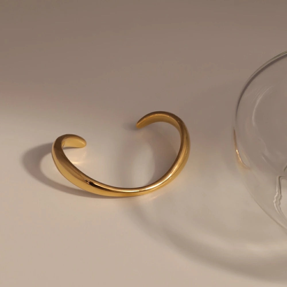 N213 stainless plump oversized bangle
