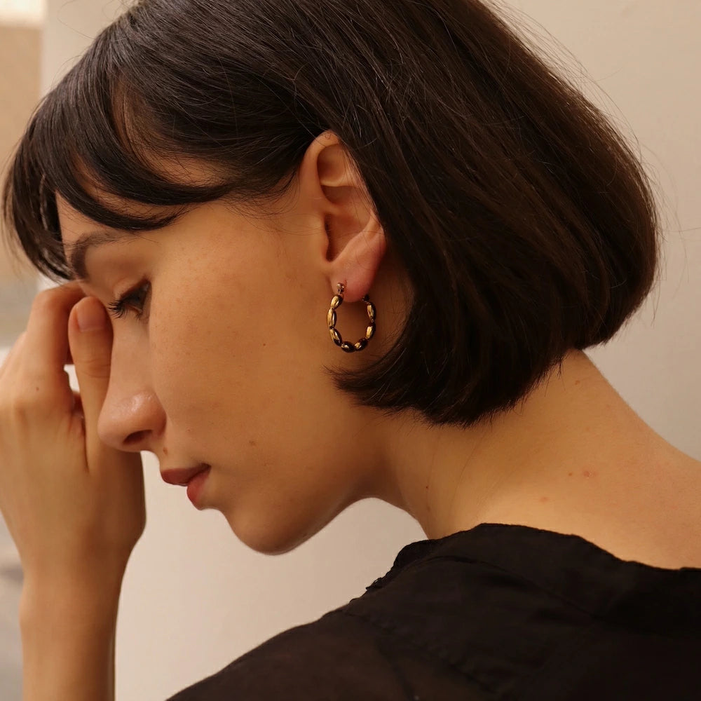 P410 stainless plump oversized hoop pierce