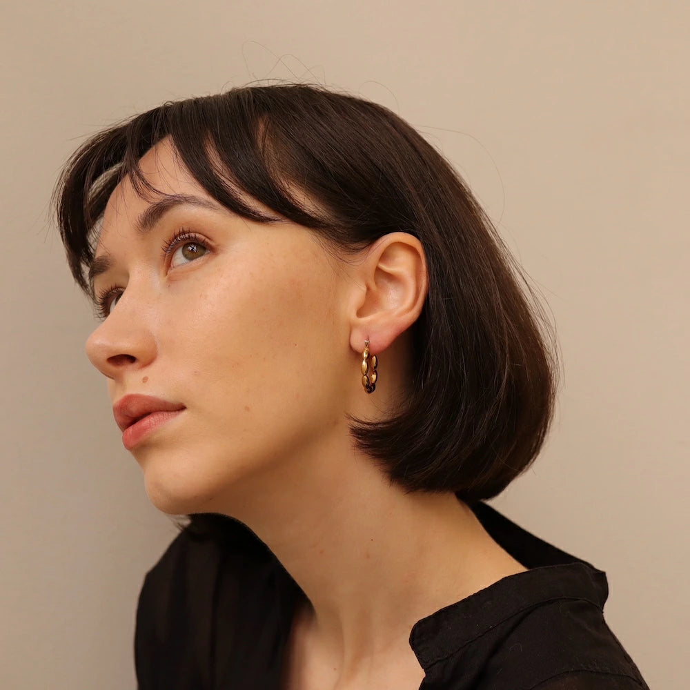 P410 stainless plump oversized hoop pierce