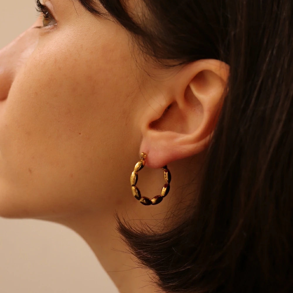 P410 stainless plump oversized hoop pierce