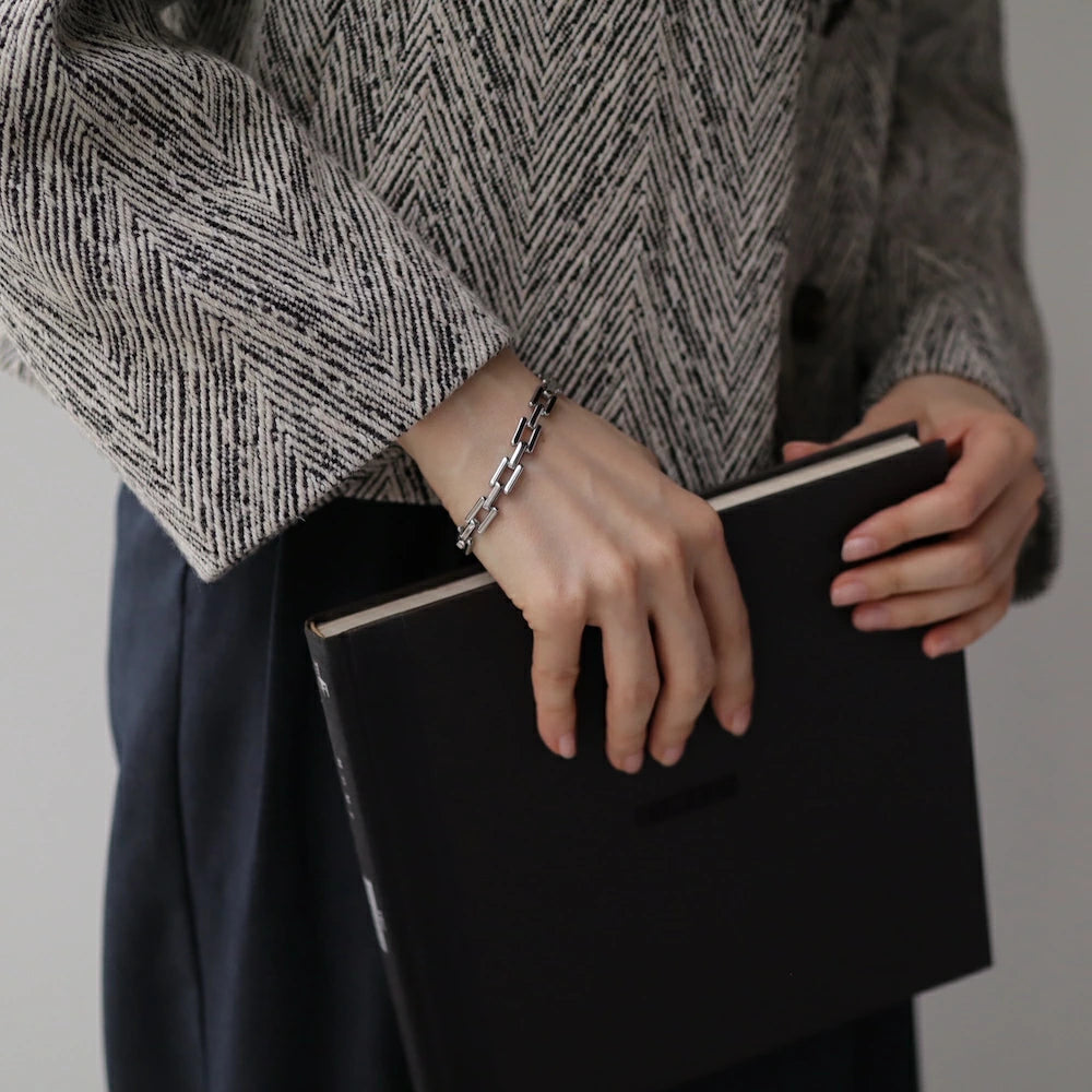 N214 stainless chain oversized bracelet