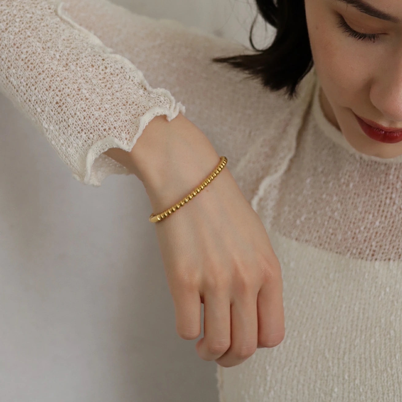 N218 stainless TSUBU-TUBU ball bangle