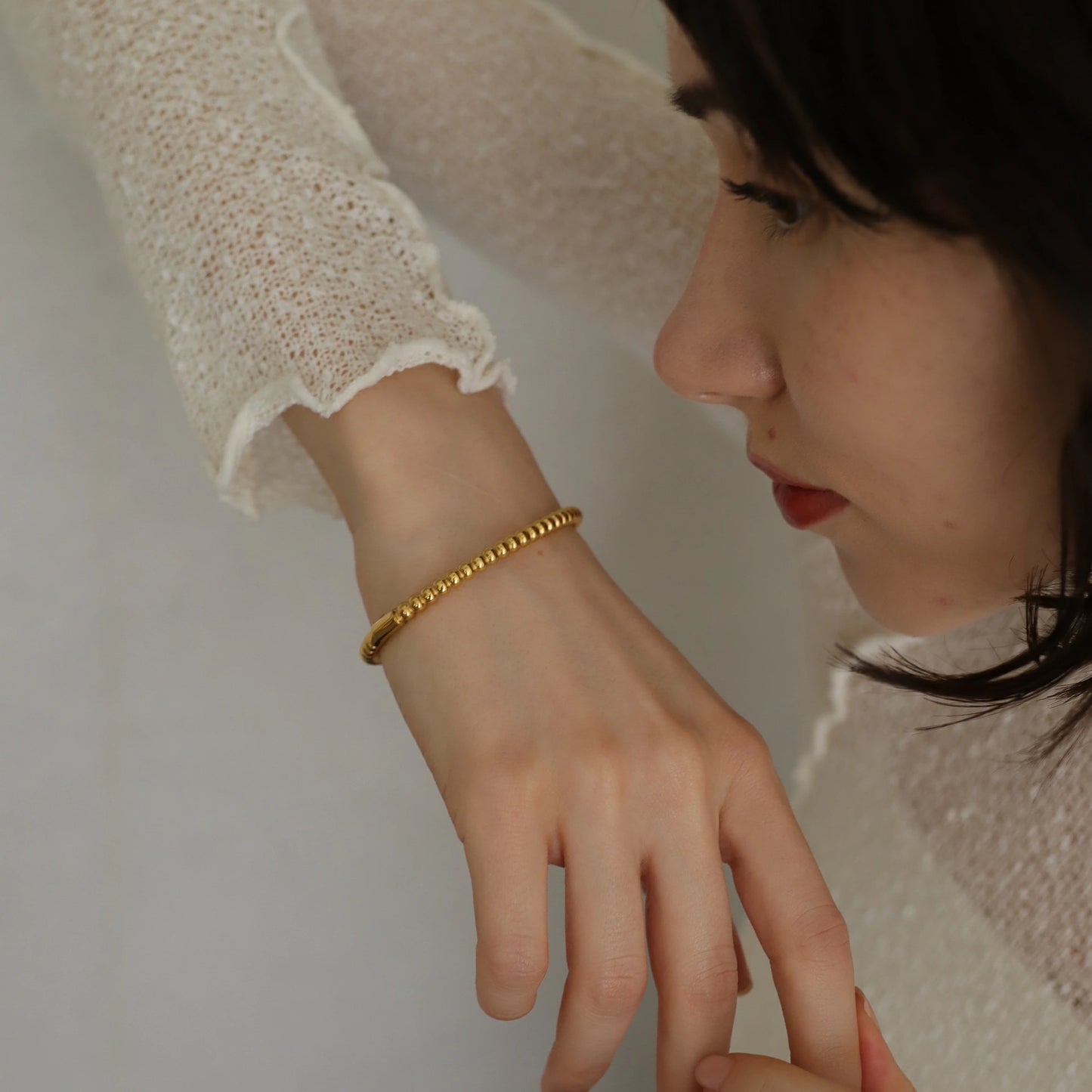 N218 stainless TSUBU-TUBU ball bangle