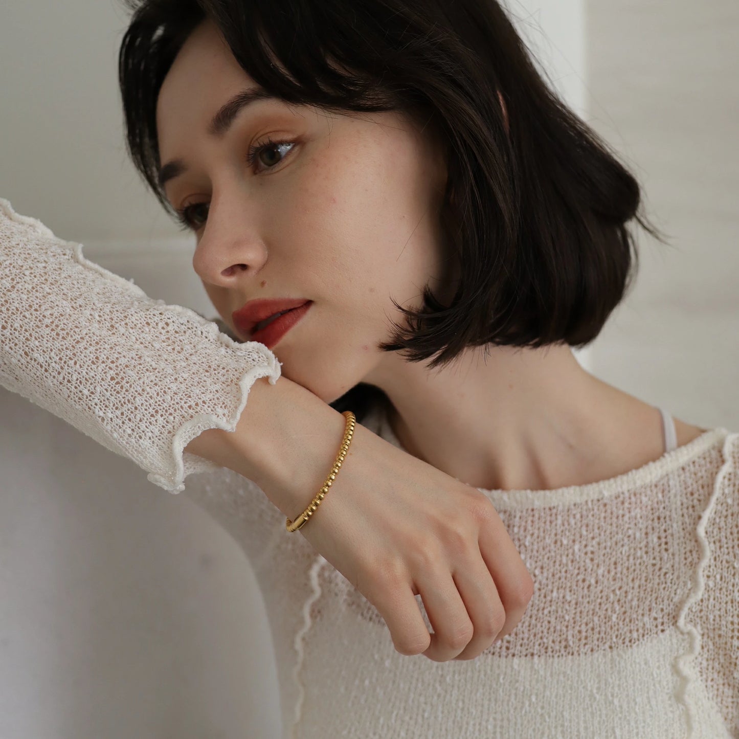 N218 stainless TSUBU-TUBU ball bangle