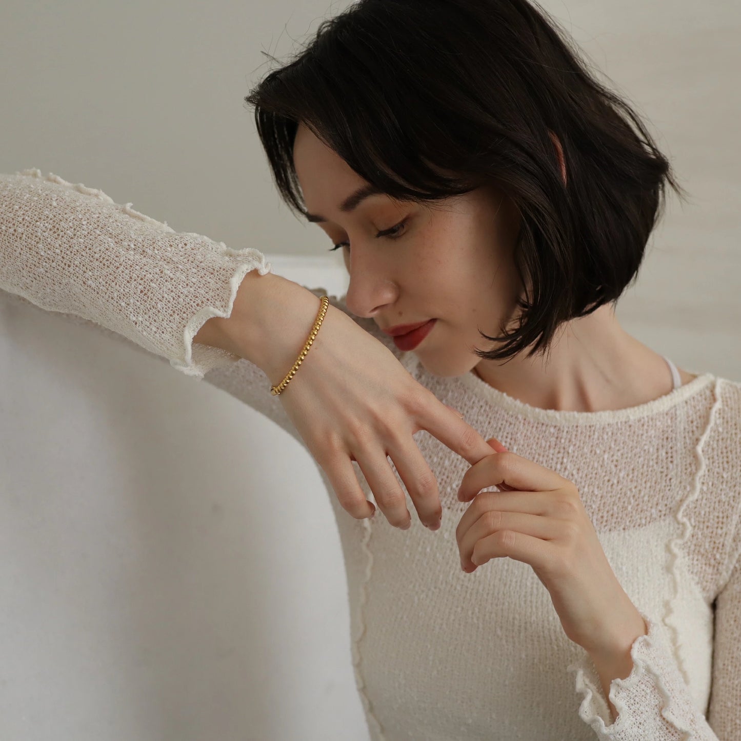 N218 stainless TSUBU-TUBU ball bangle