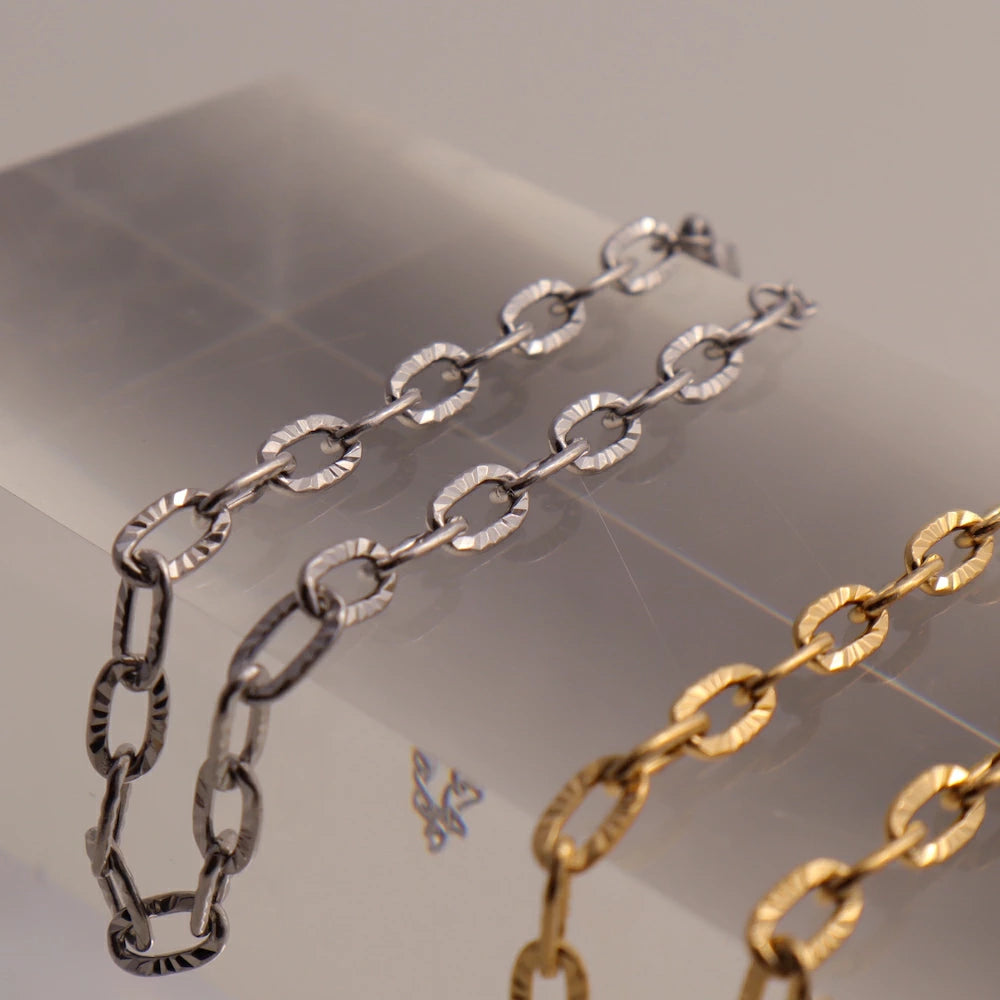 N219 stainless oval chain bracelet