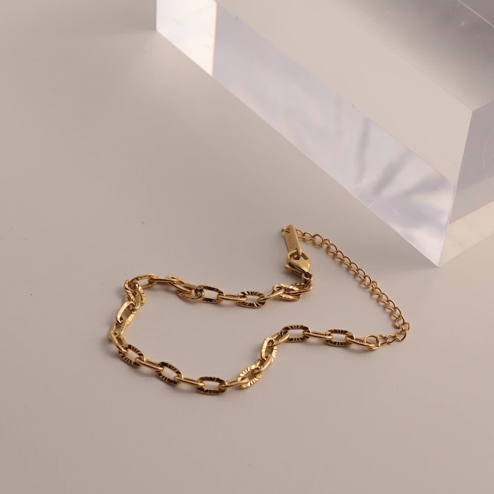 N219 stainless oval chain bracelet