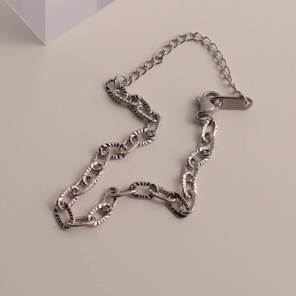 N219 stainless oval chain bracelet
