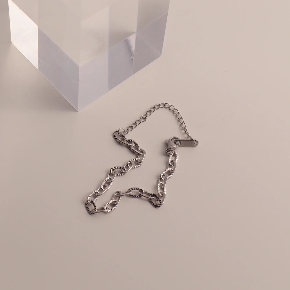 N219 stainless oval chain bracelet