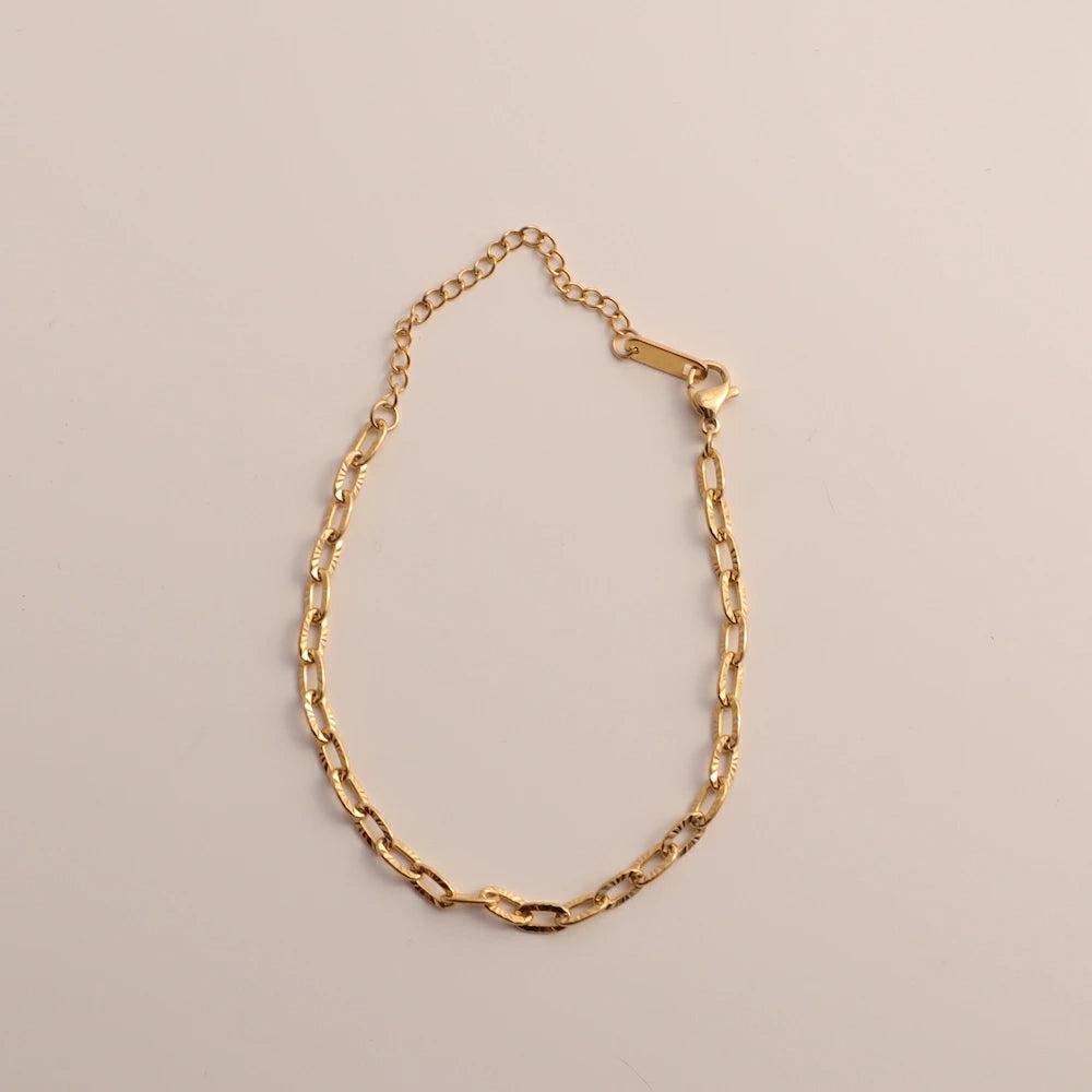 N219 stainless oval chain bracelet
