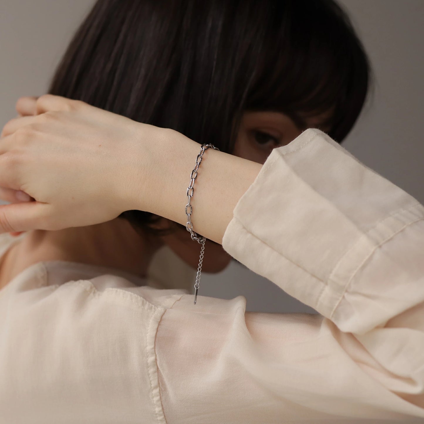 N219 stainless oval chain bracelet