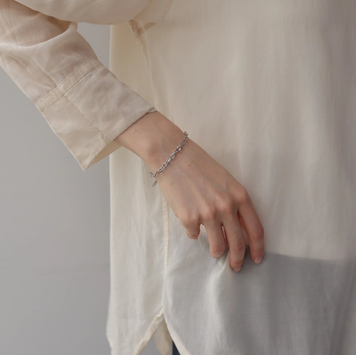 N219 stainless oval chain bracelet