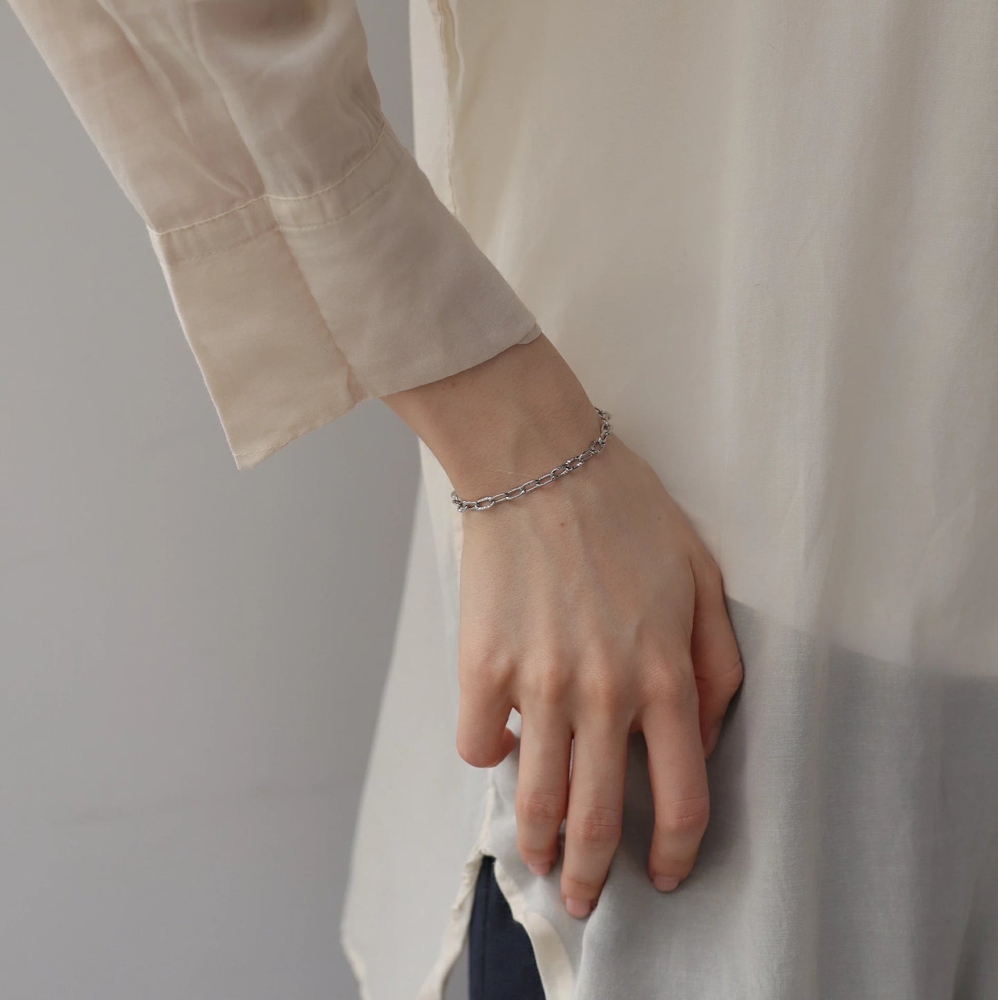 N219 stainless oval chain bracelet