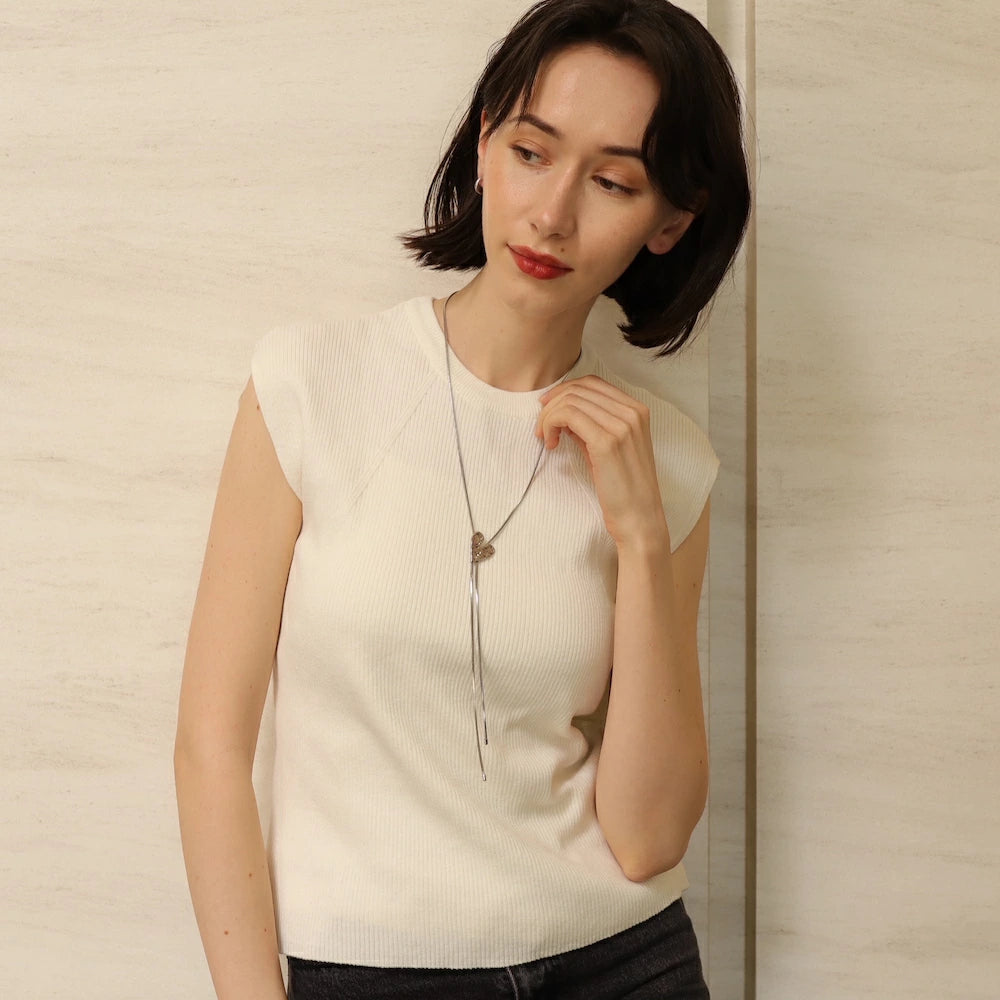 N224 stainless vintage like heart necklace