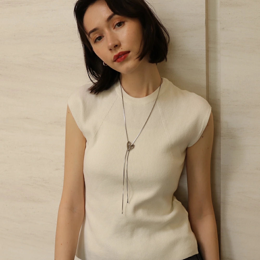 N224 stainless vintage like heart necklace
