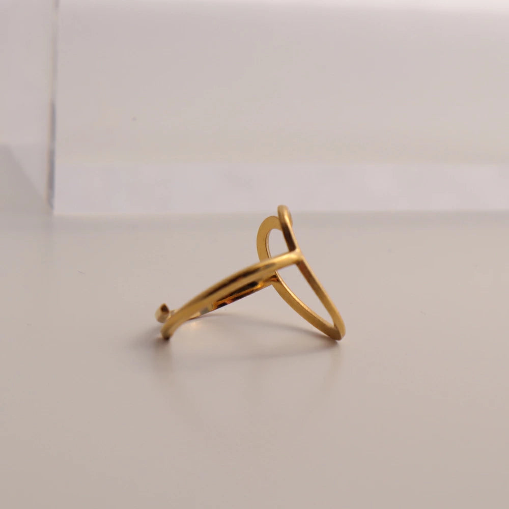 R069 stainless sizefree heart ring