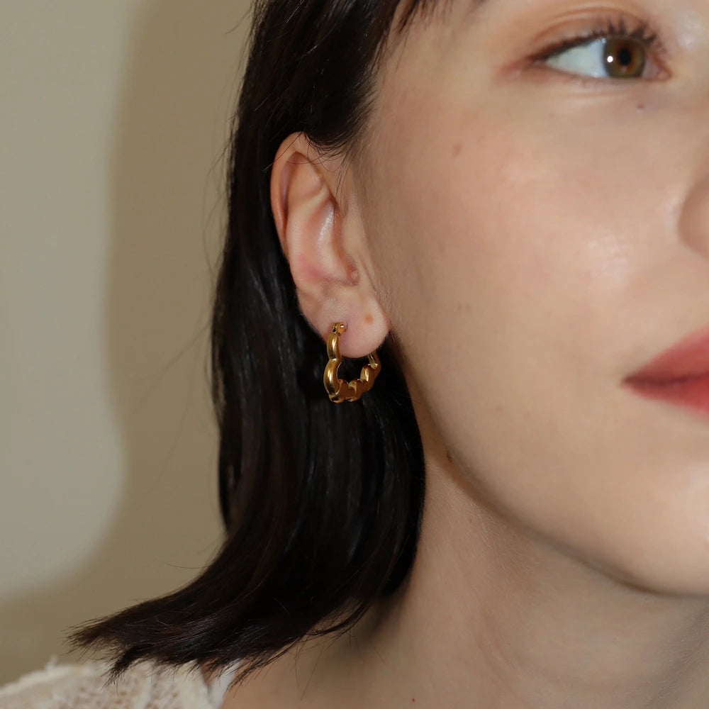 P421 stainless heart design hoop pierce