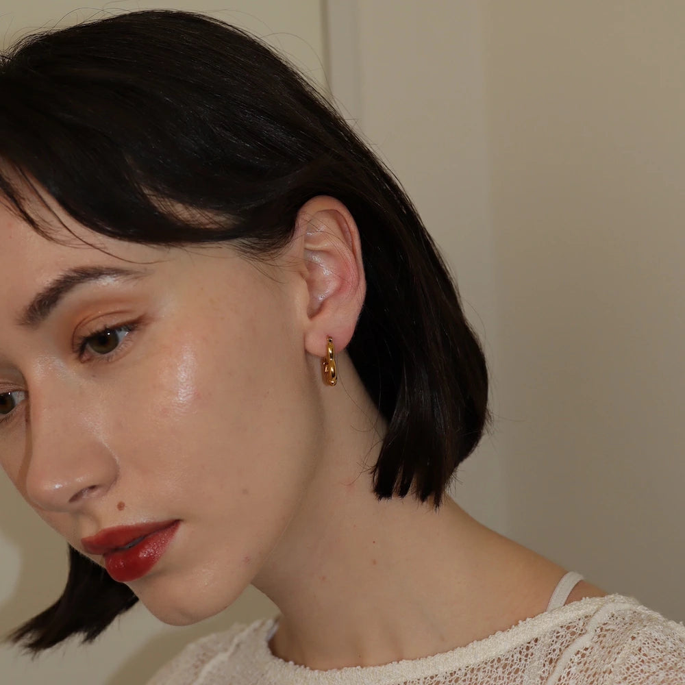 P421 stainless heart design hoop pierce