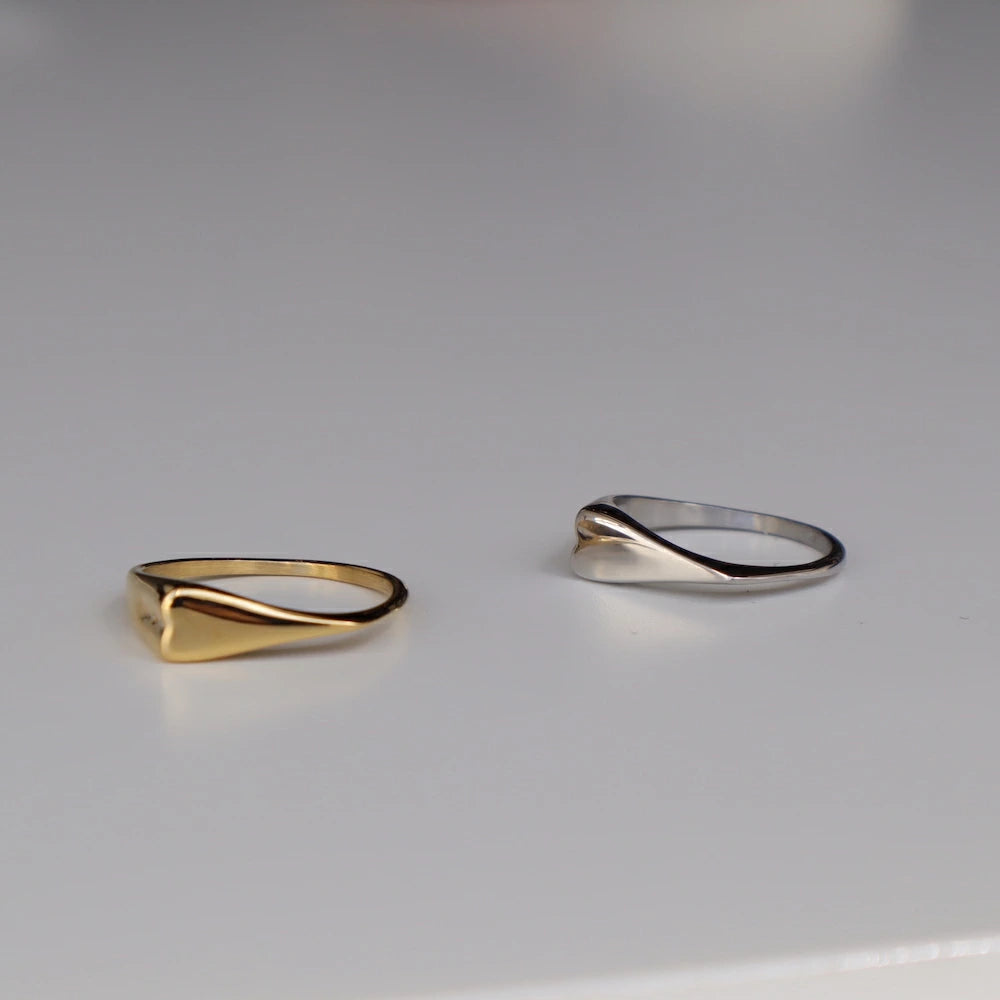 R074 stainless heart design ring