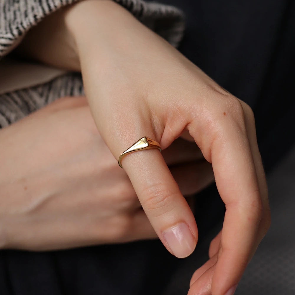 R074 stainless heart design ring