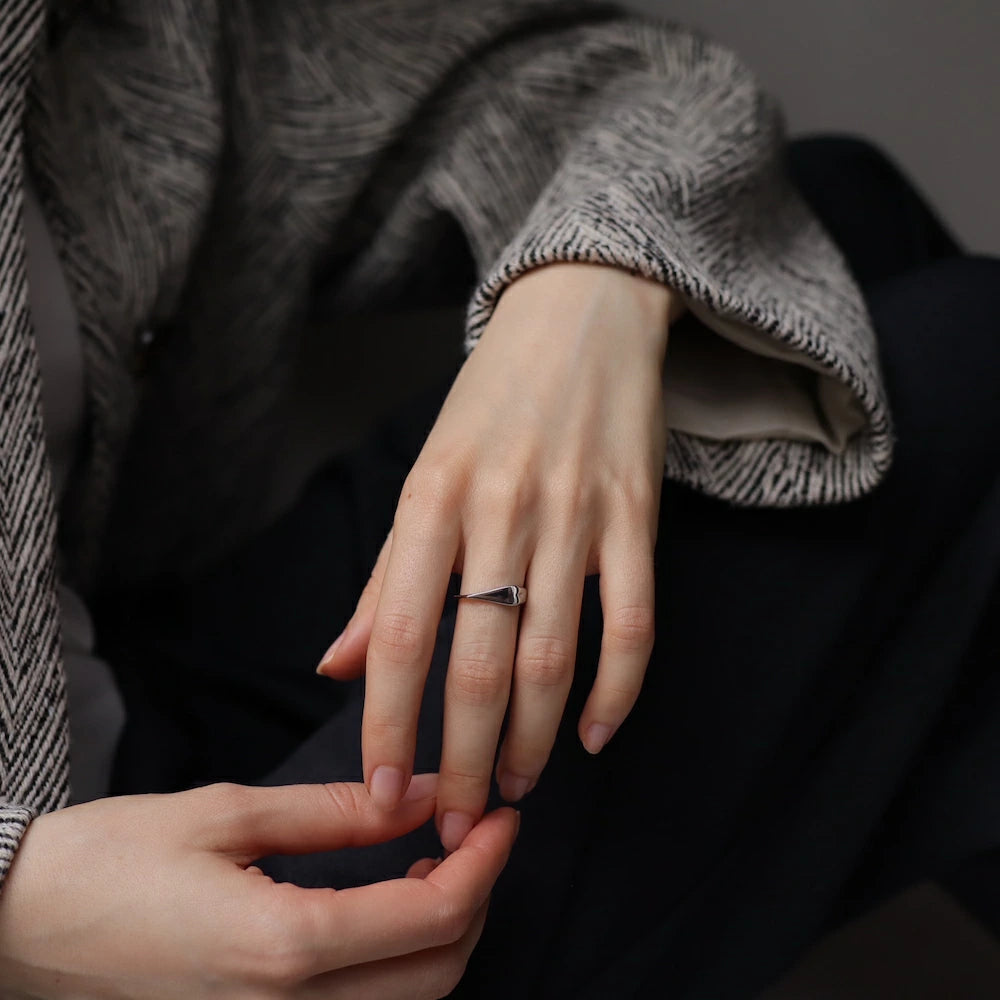 R074 stainless heart design ring