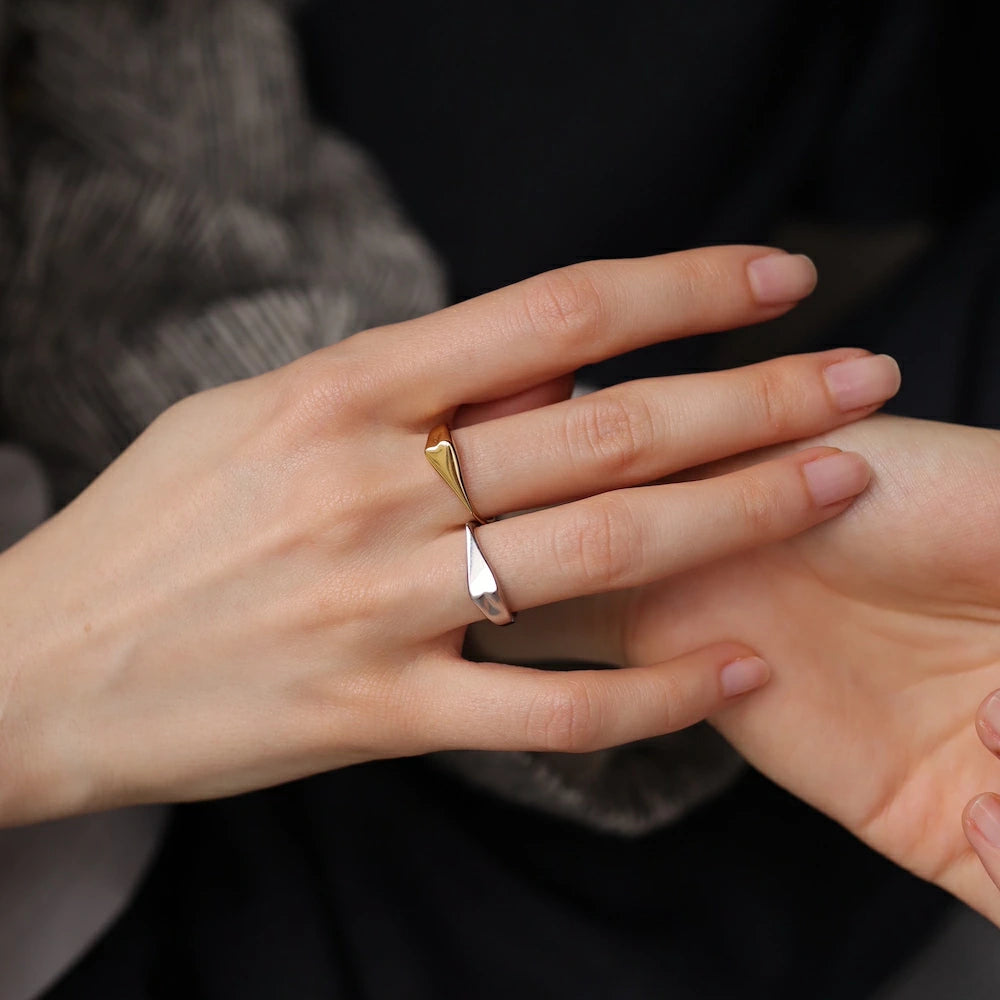 R074 stainless heart design ring