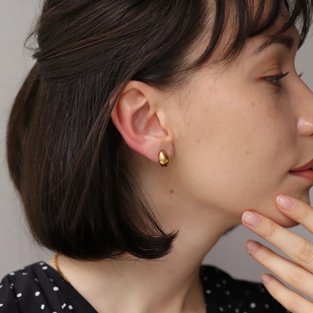 P423 stainless simple beans drop pierce