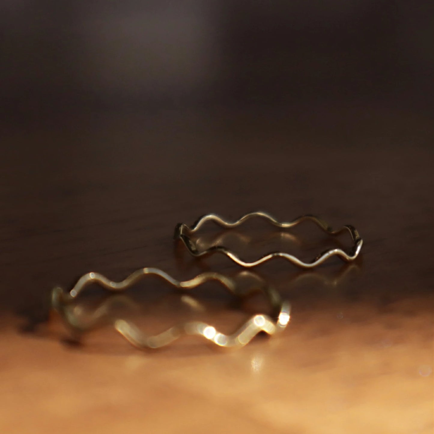 R077 stainless delicate wave ring