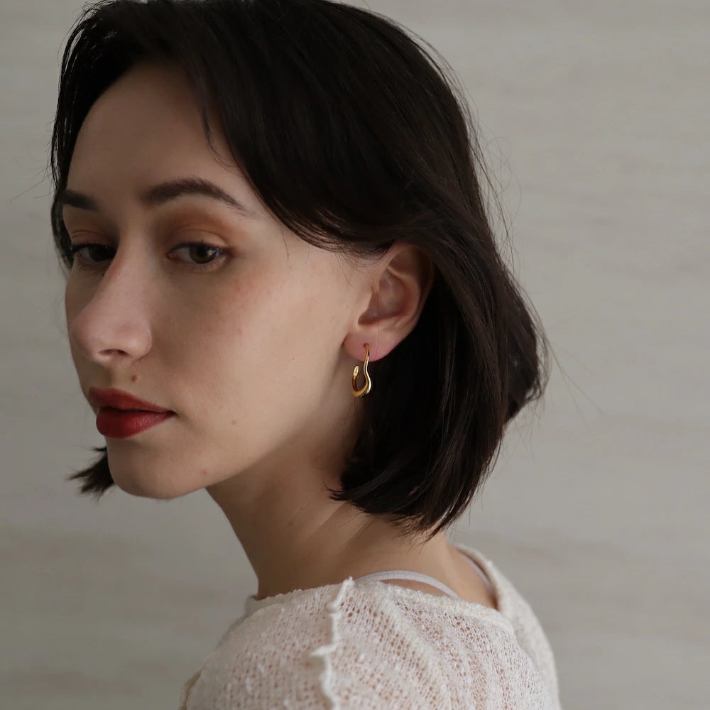 P430 silver925 simple nuance hoop pierce