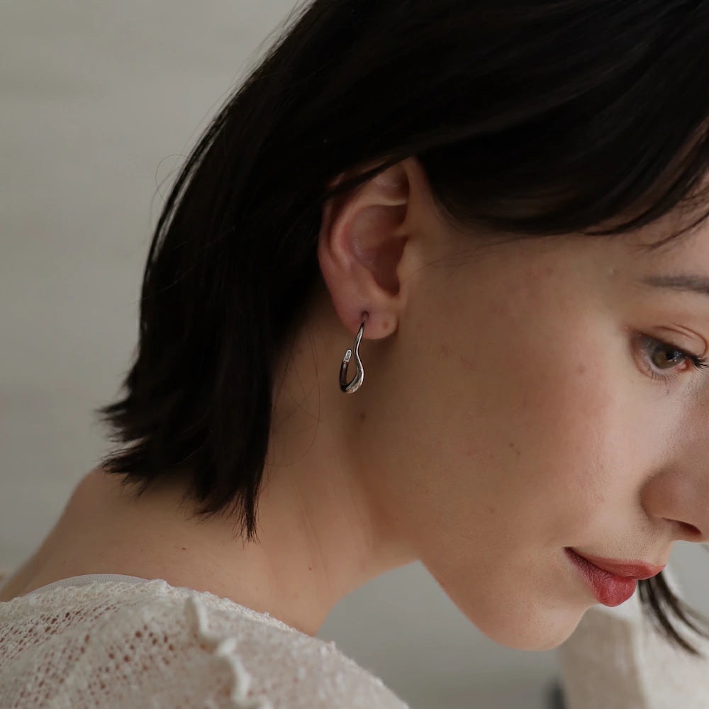 P430 silver925 simple nuance hoop pierce